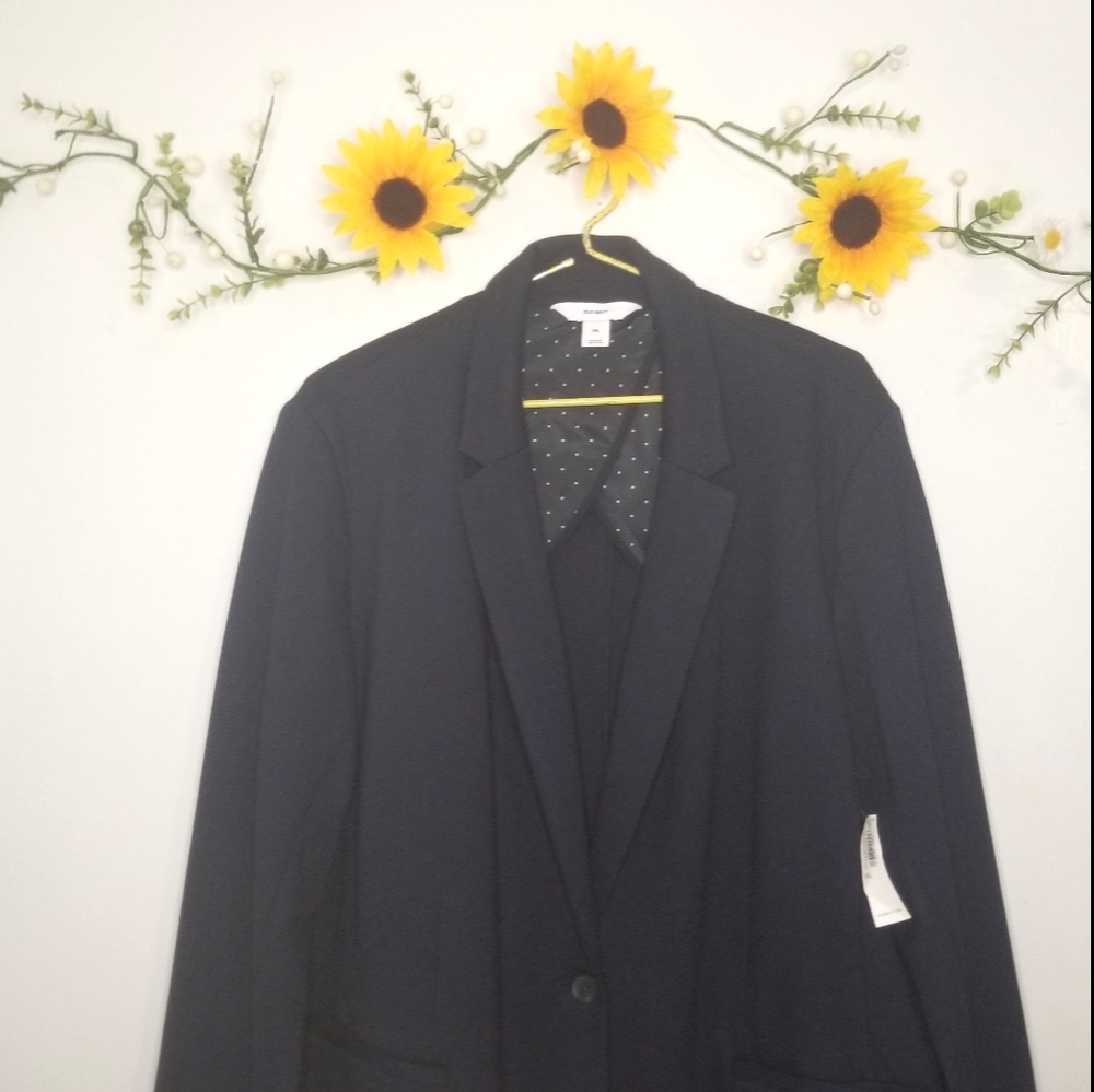 Old navy classic one button blazer in navy blue